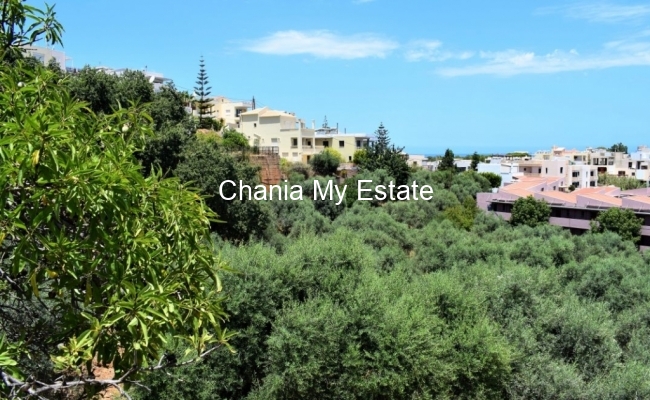 Plot to invest, with sea view in Nea Kydonia, Chania