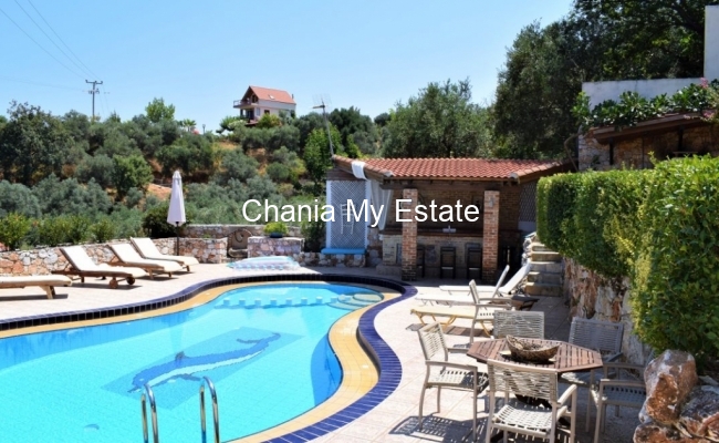 Pool - Luxury house for sale in Nea Kydonia Chania Crete Greece