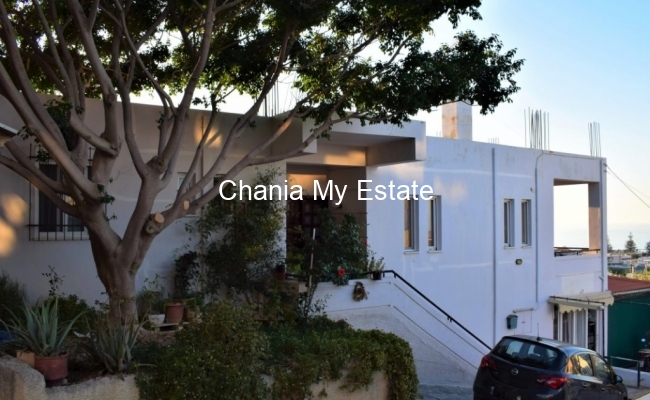 House front view - Detached house for sale in Agia Marina Chania Crete