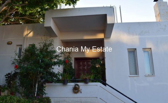 House front view - Detached house for sale in Agia Marina Chania Crete