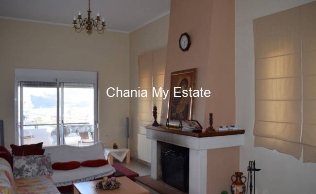 Fireplace - Detached house for sale in Agia Marina Chania Crete